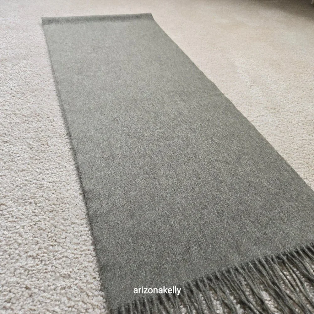 NWOT Cashmere Scarf Olive Green